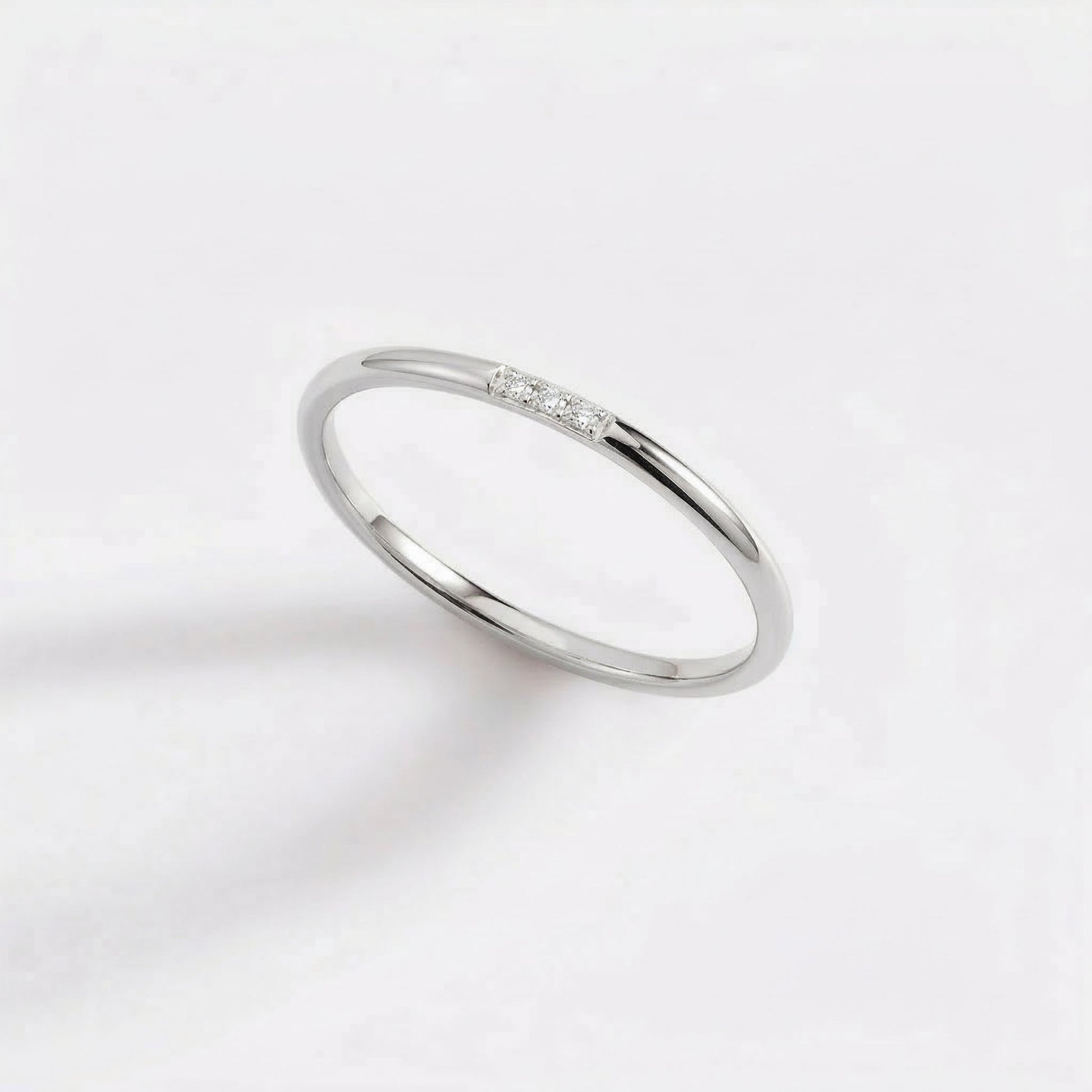 Zierlicher Diamanten-Stapelring
