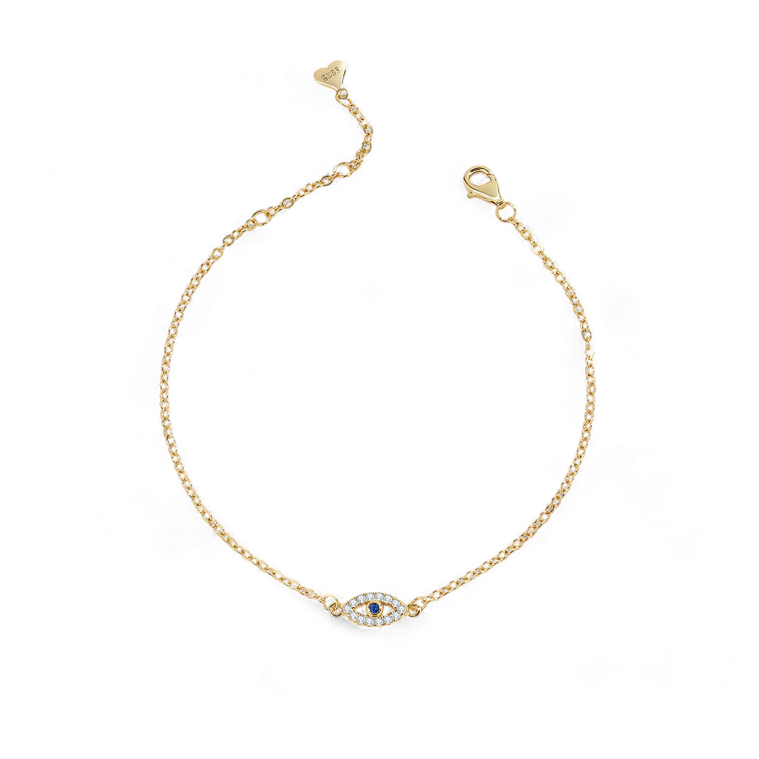 Dainty Evil Eye Charm Bracelet — Vanny Jewels