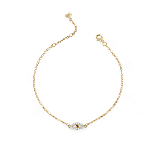 Dainty Evil Eye Charm Bracelet — Vanny Jewels