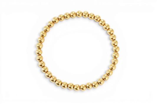 Dainty Gold Beaded Bracelet — Vanny Jewels