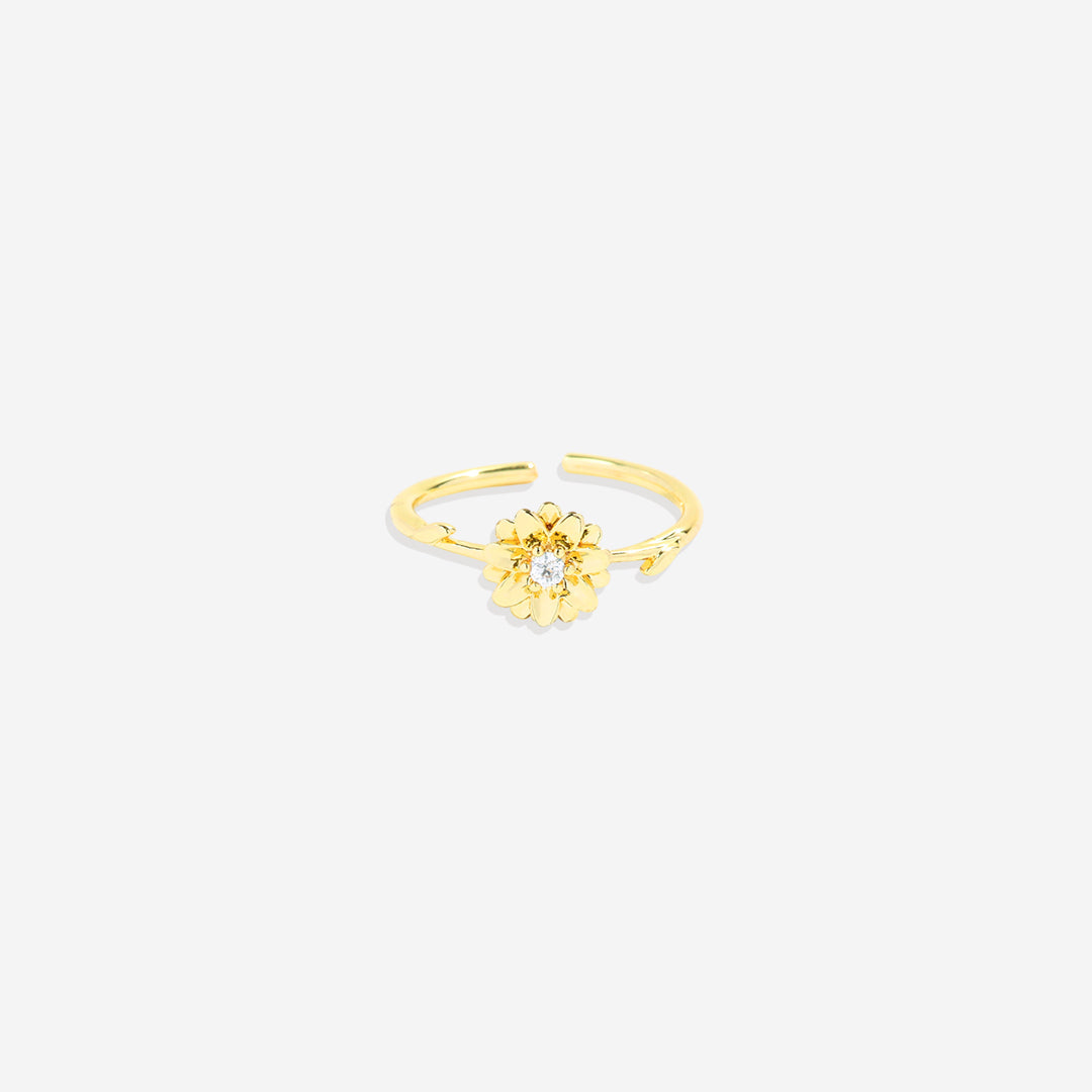 Zierlicher Geburtsblumenring aus Gold