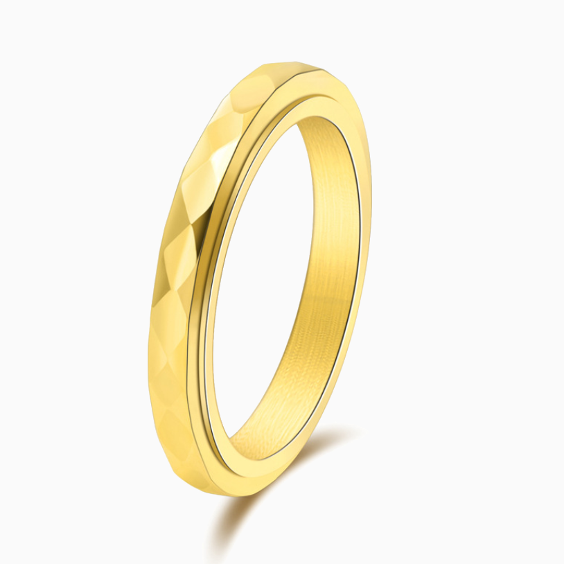 Zierlicher gehämmerter Ring mit Drehfunktion