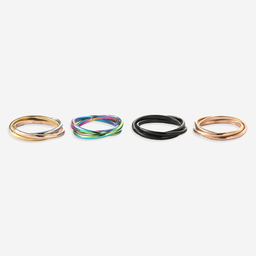 Zierlicher ineinandergreifender Fidget-Ring