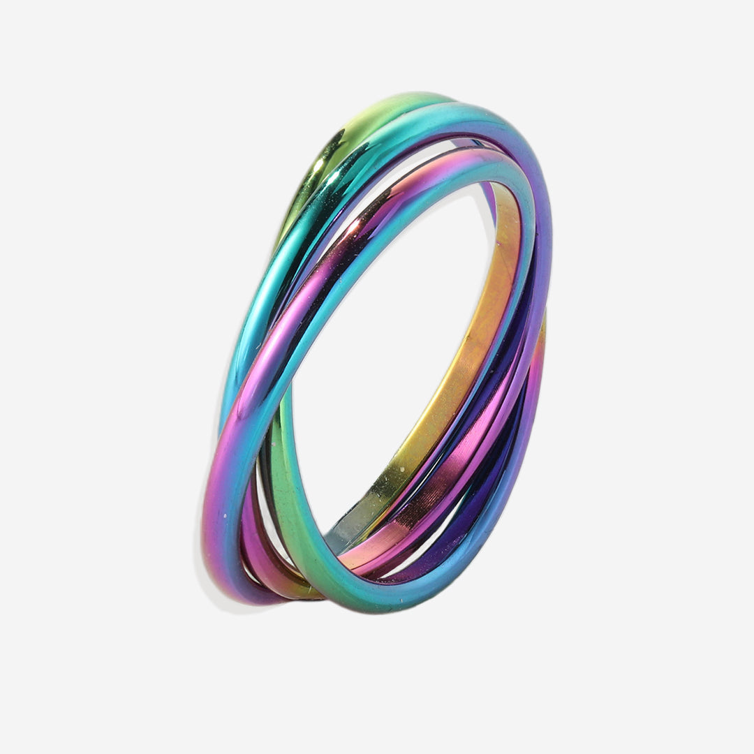 Zierlicher ineinandergreifender Fidget-Ring