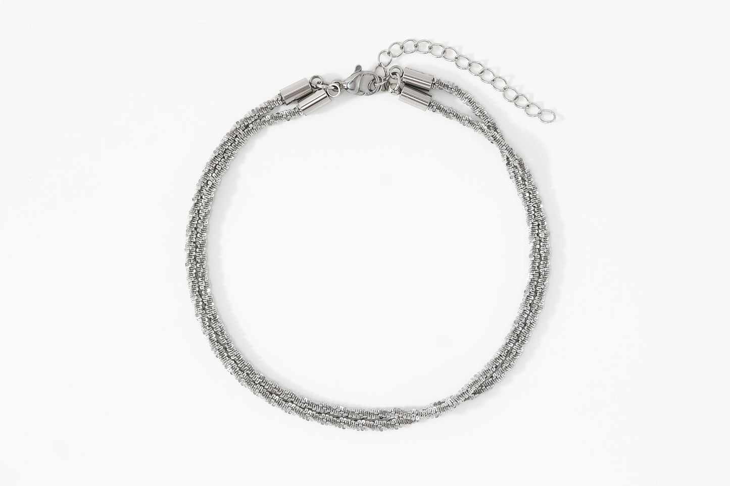Dainty Layered Anklet in 925 sterling silver