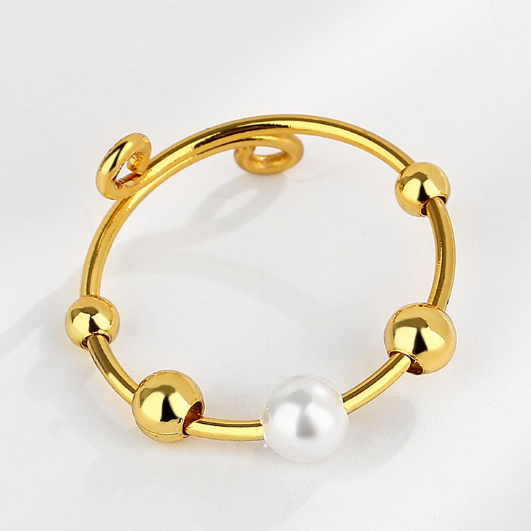 Zierlicher verstellbarer Opal-Fidget-Ring