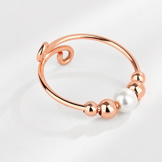 Zierlicher verstellbarer Opal-Fidget-Ring