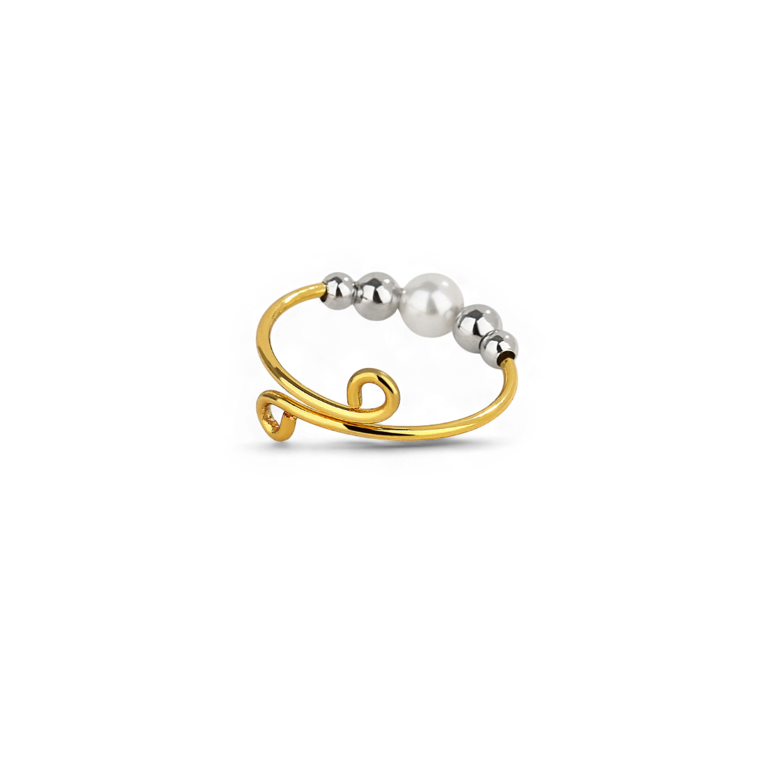 Dainty Adjustable Opal Fidget Ring — Vanny Jewels