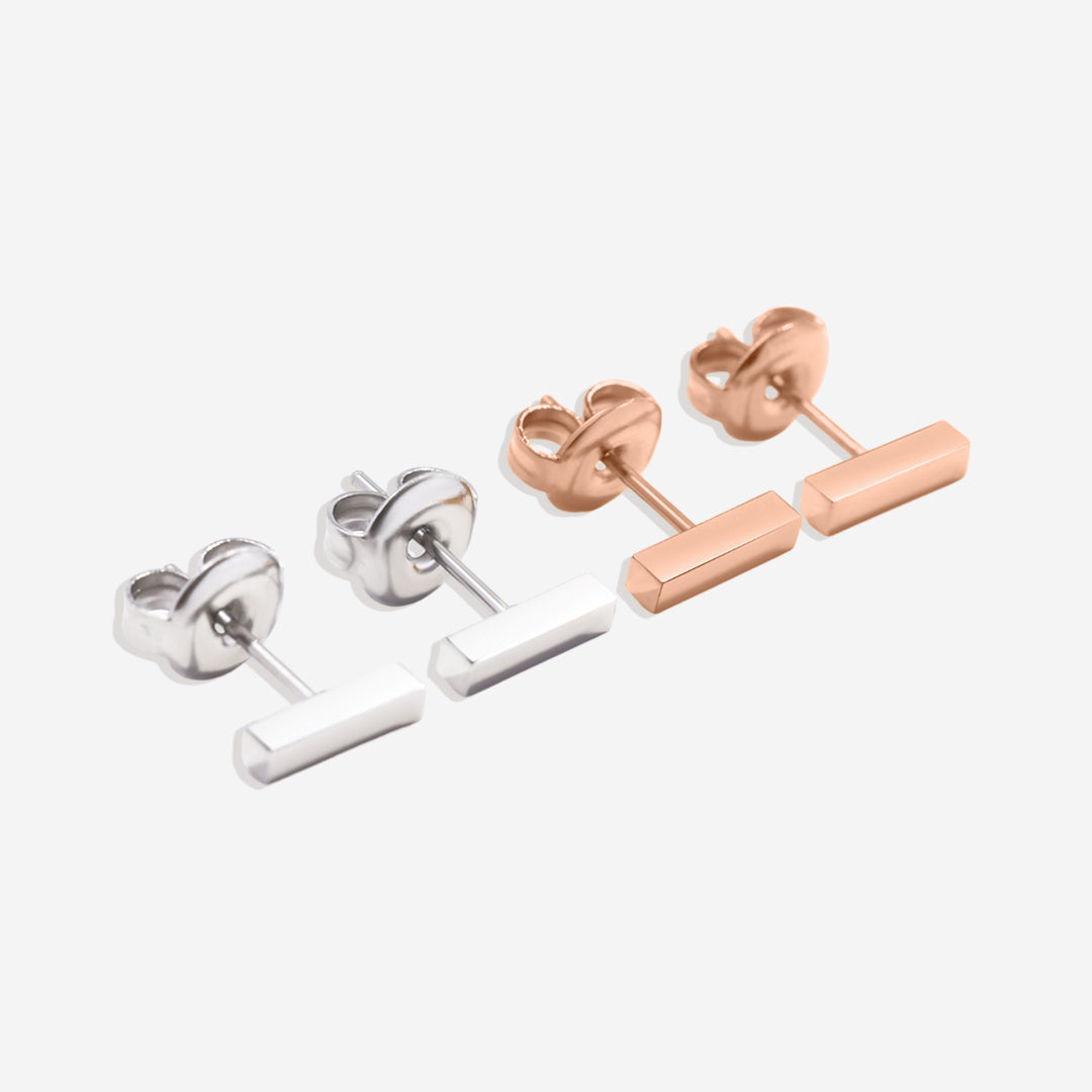 Zierliche Barren-Ohrstecker