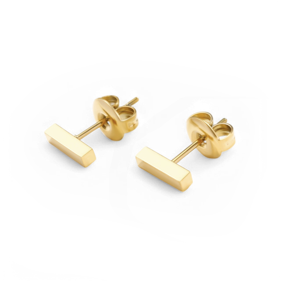 Dainty Bar Stud Earrings — Vanny Jewels