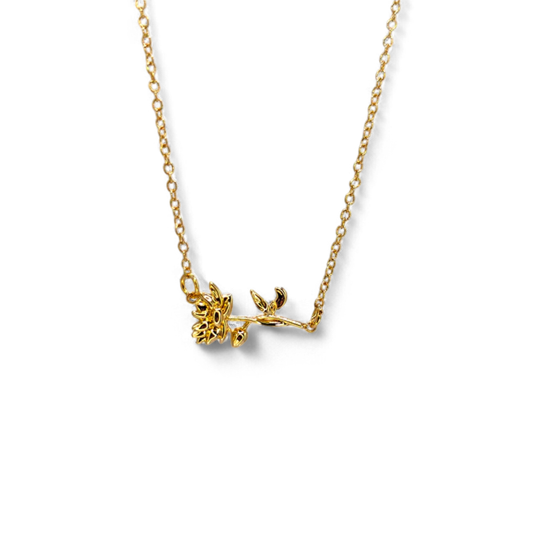 Dainty Birth Flower Necklace — Vanny Jewels