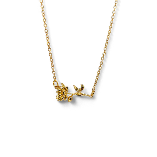 Dainty Birth Flower Necklace — Vanny Jewels