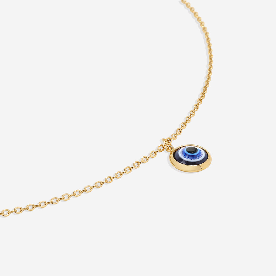 Zierliche Boho Evil Eye Charm Halskette