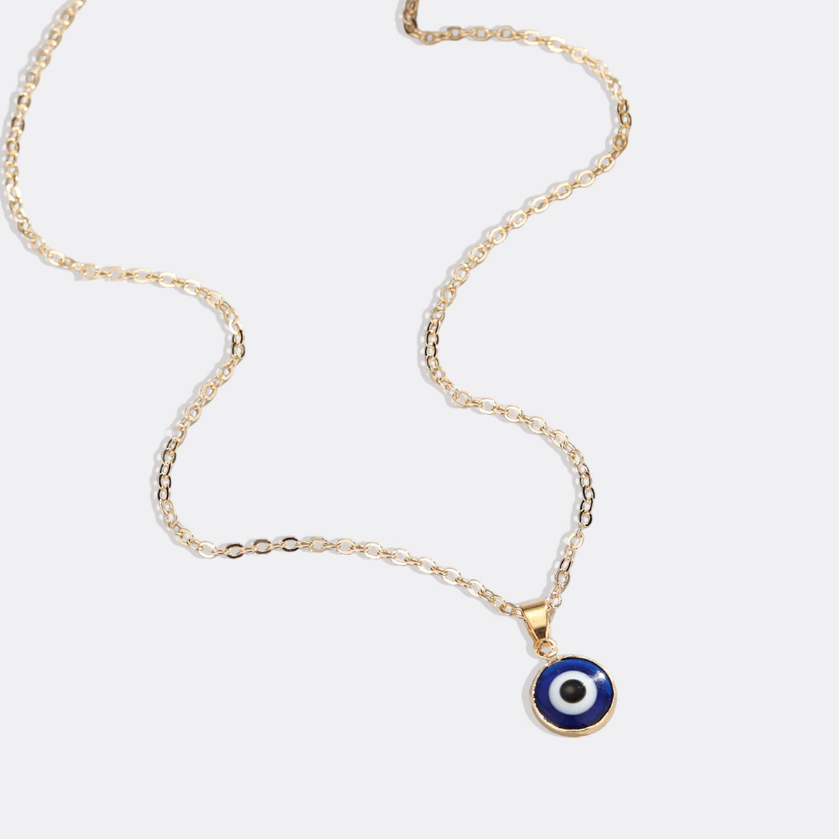 Zierliche Boho Evil Eye Charm Halskette