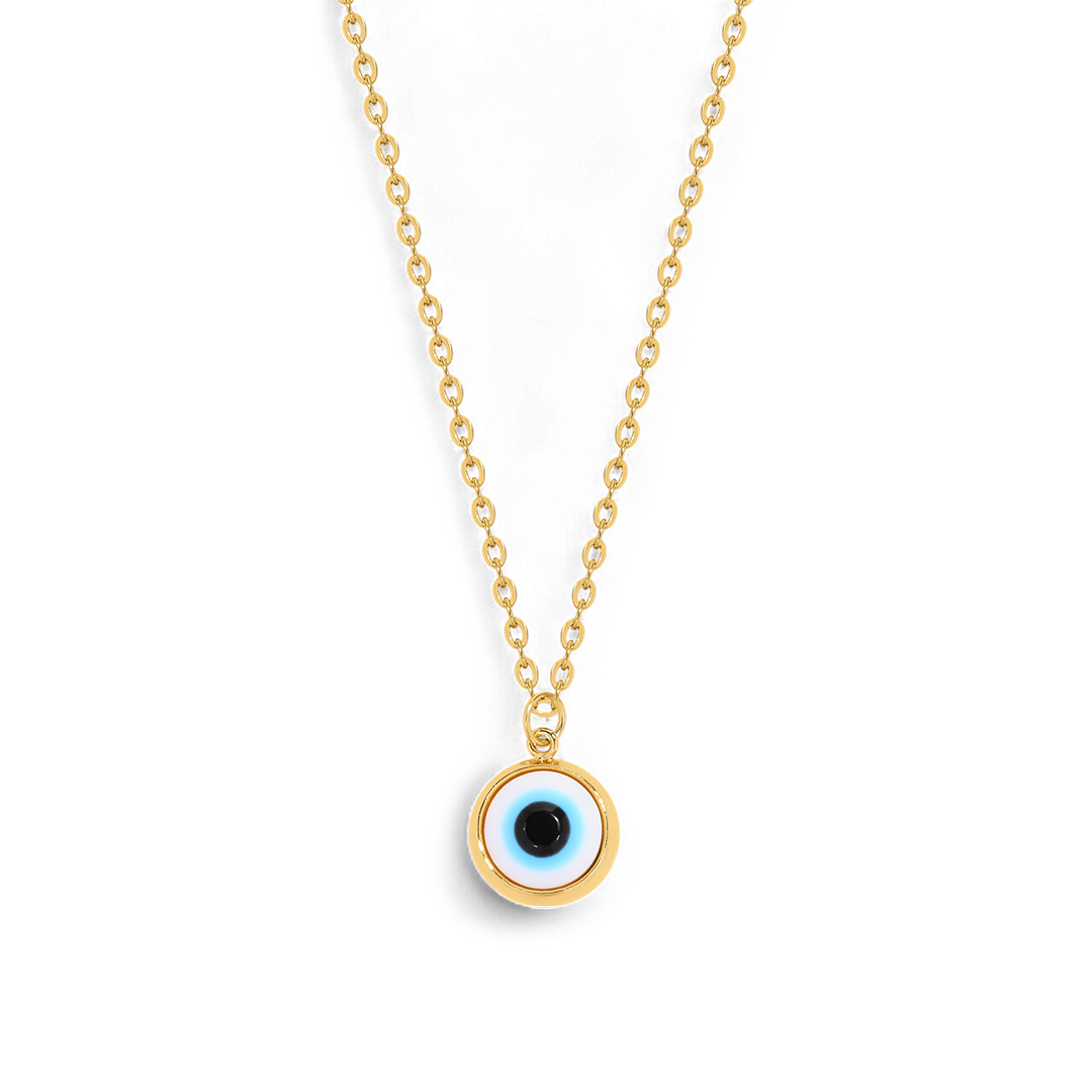 Dainty Boho Evil Eye Charm Necklace — Vanny Jewels