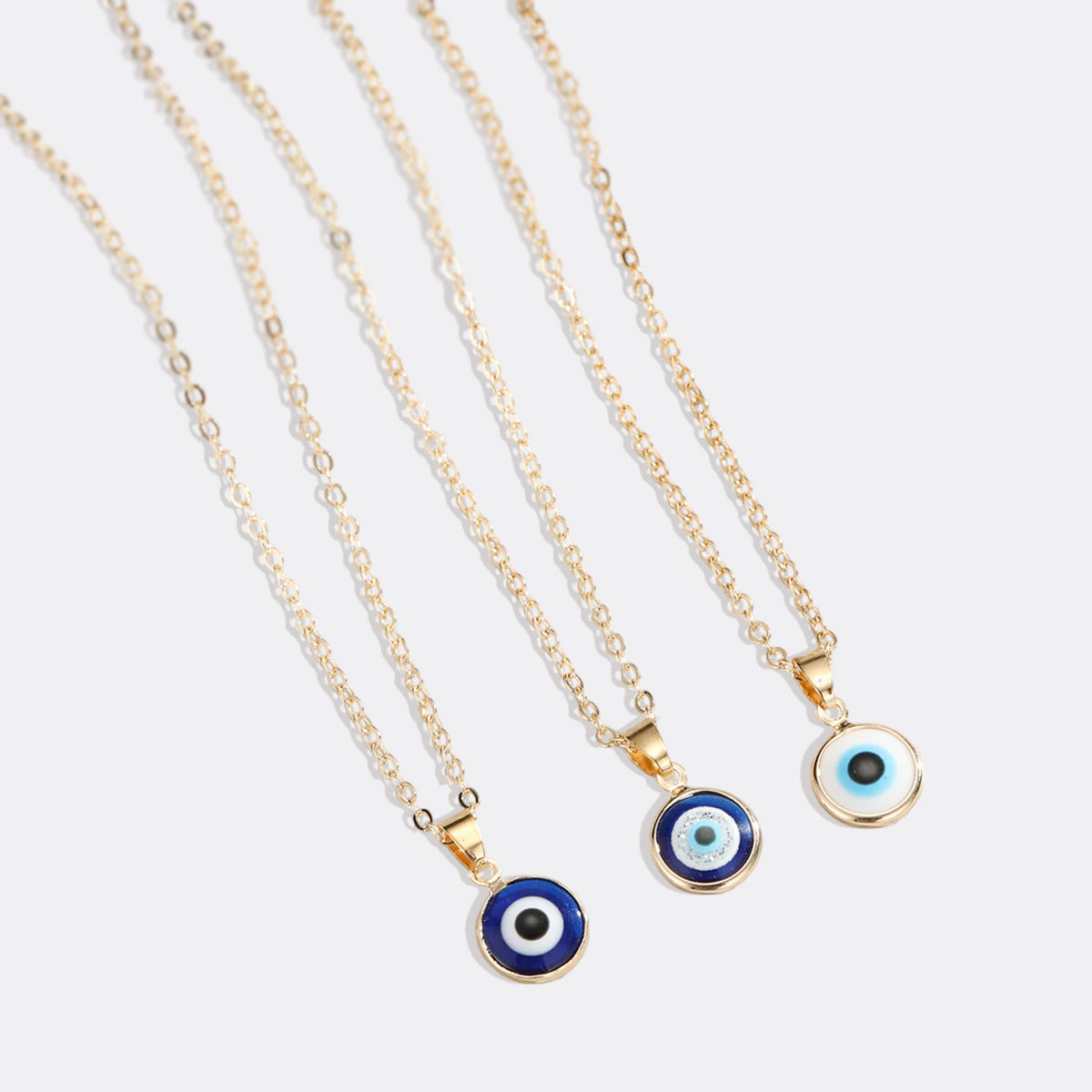 Zierliche Boho Evil Eye Charm Halskette
