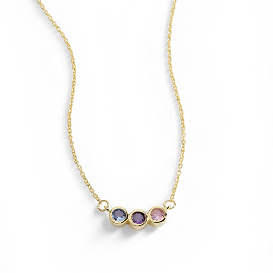 Dainty Family Birthstones Necklace — Vanny Jewels