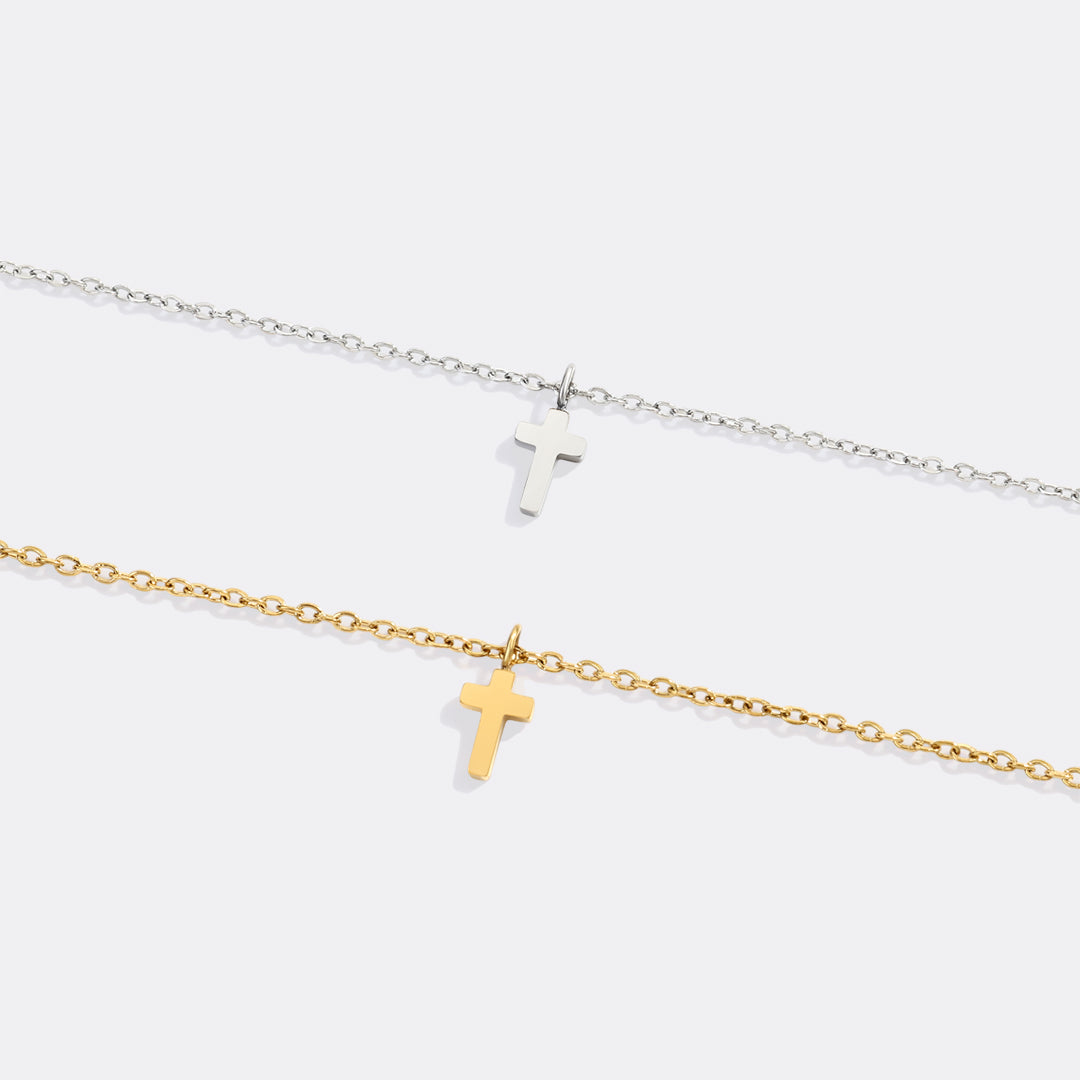 Dainty Cross Pendant in gold tone