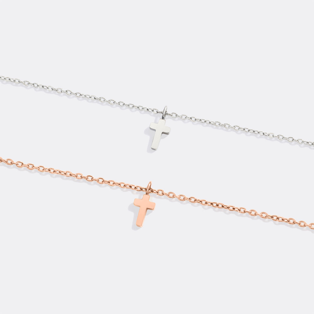 Dainty Cross Pendant in gold tone