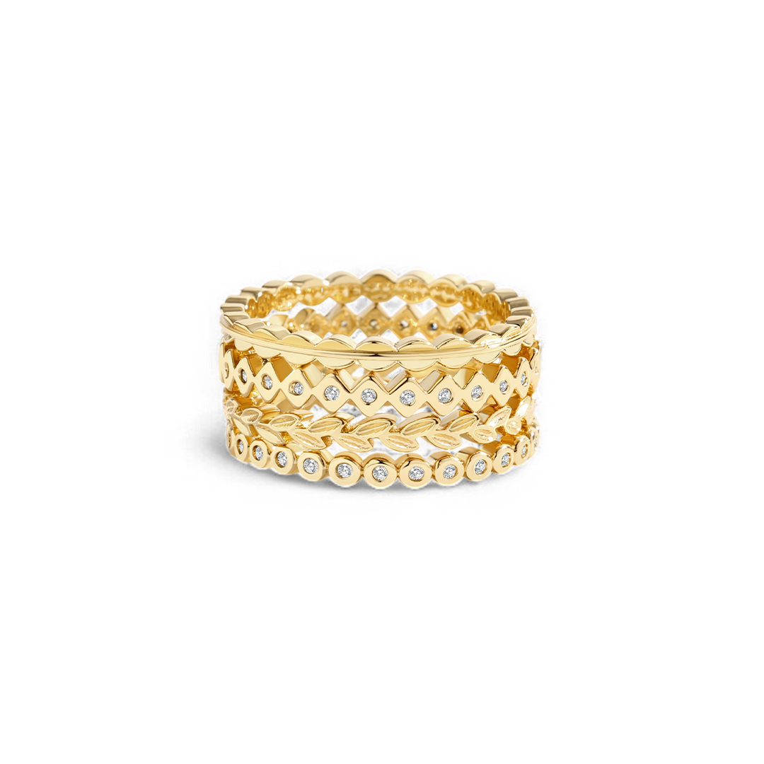 Dainty Gold Mini Ring Set — Vanny Jewels