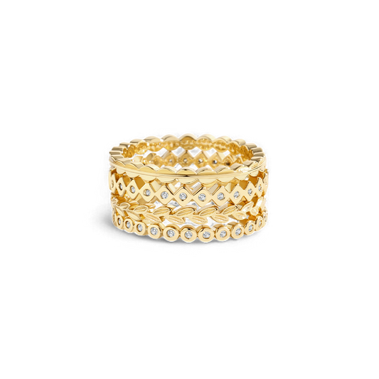 Dainty Gold Mini Ring Set — Vanny Jewels
