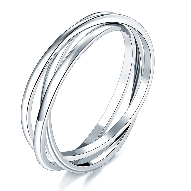 Dainty Interlocking Fidget Ring in 925 sterling silver