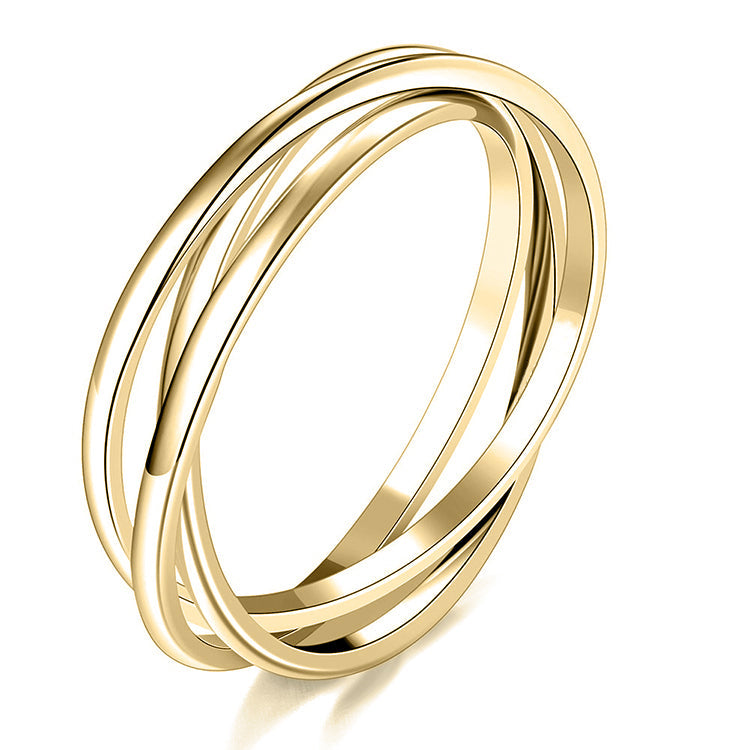 Dainty Interlocking Fidget Ring in 925 sterling silver