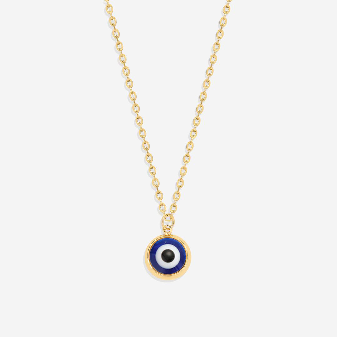 Zierliche Boho Evil Eye Charm Halskette