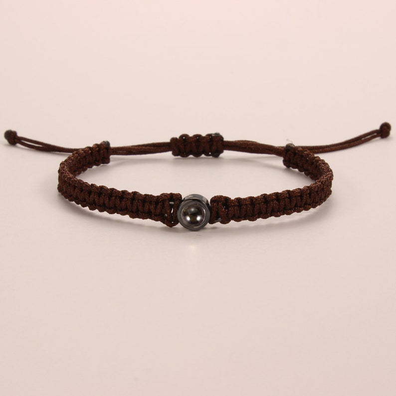 Bracciale intrecciato personalizzato con foto