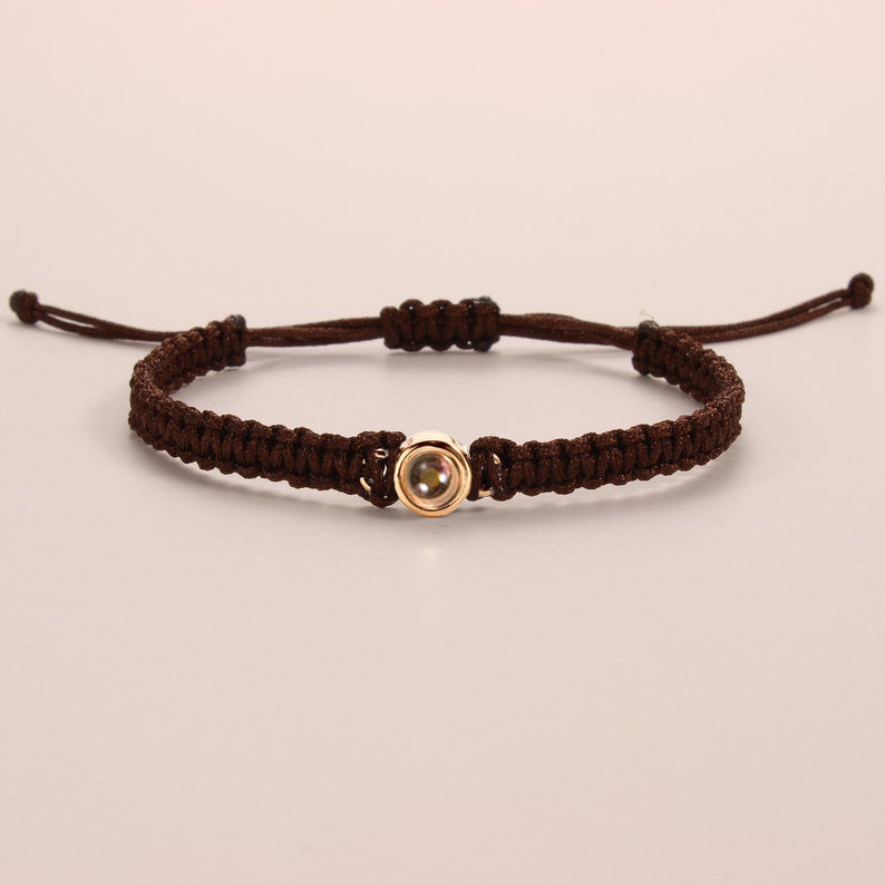 Bracciale intrecciato personalizzato con foto