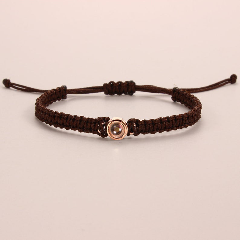 Bracciale intrecciato personalizzato con foto