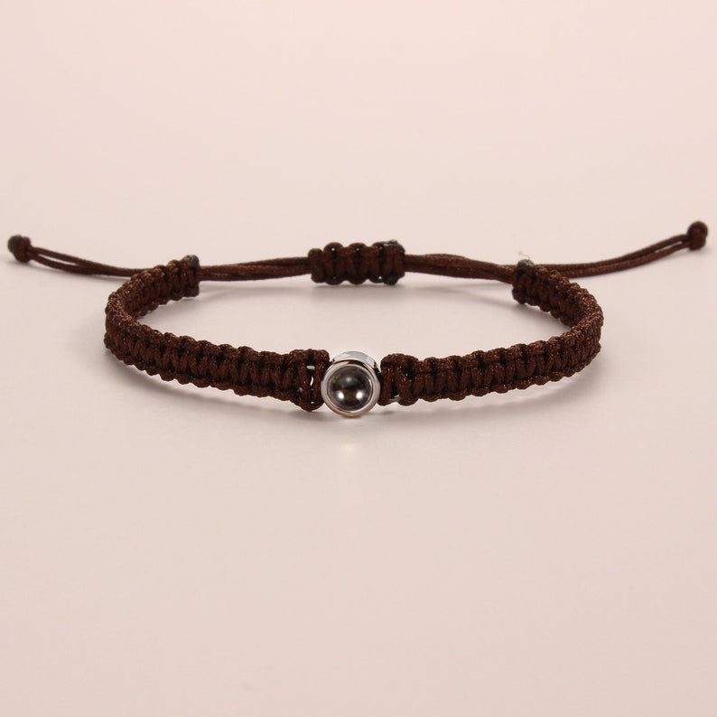 Bracciale intrecciato personalizzato con foto