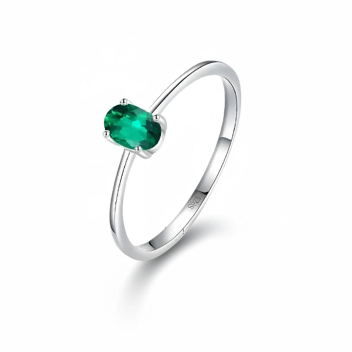 Drop Solitaire Ring in 925 sterling silver