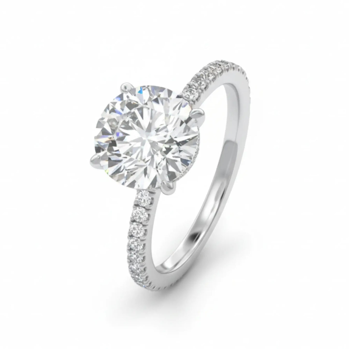 Eternity Silver Ring with Cubic Zirconia in 925 sterling silver