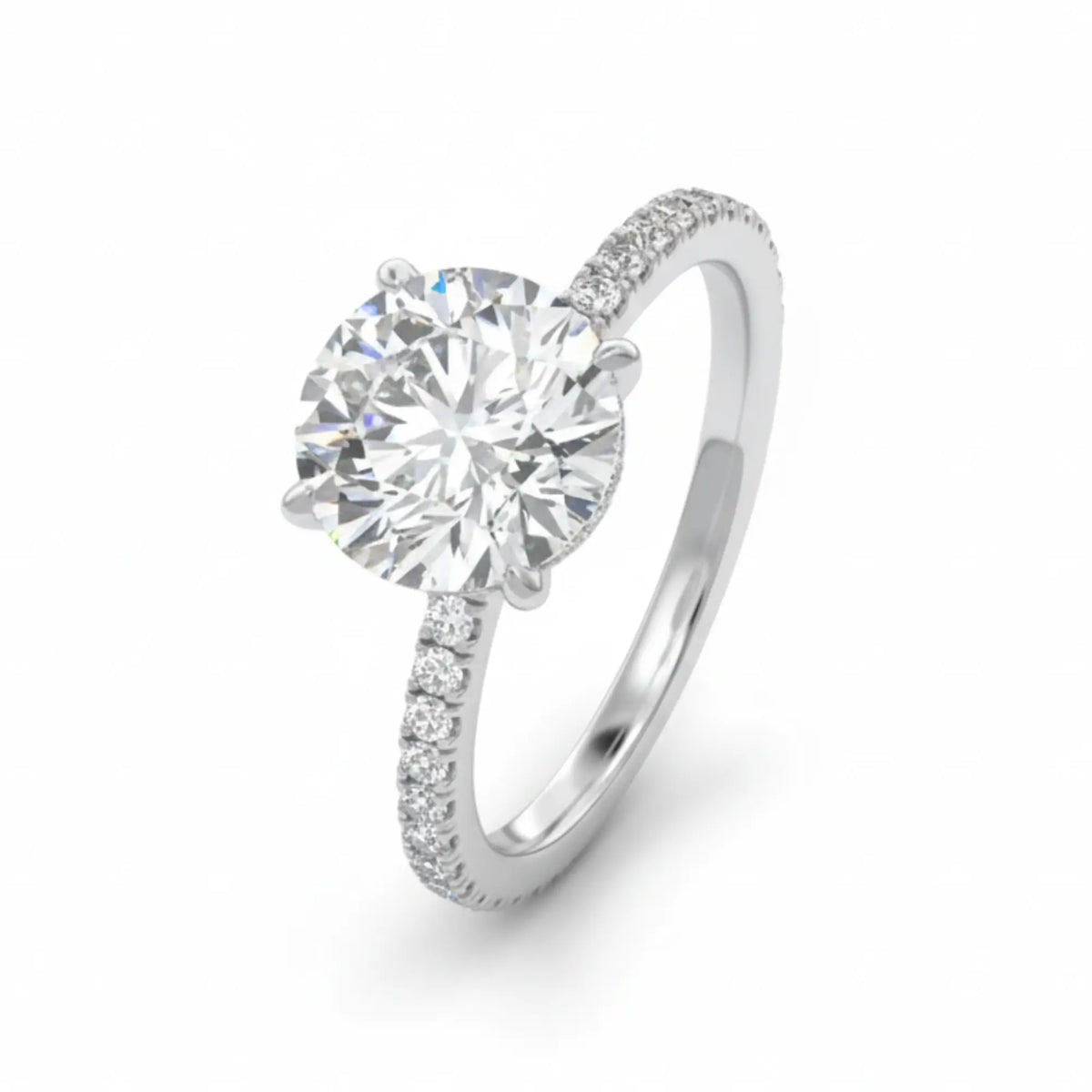Eternity Silver Ring with Cubic Zirconia in 925 sterling silver