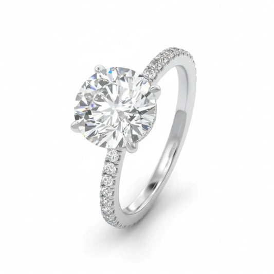 Eternity Silver Ring with Cubic Zirconia in 925 sterling silver