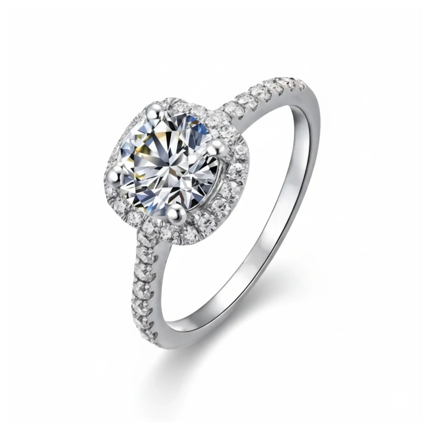 Brilliant Cubic Zirconia Silver Ring in 925 sterling silver