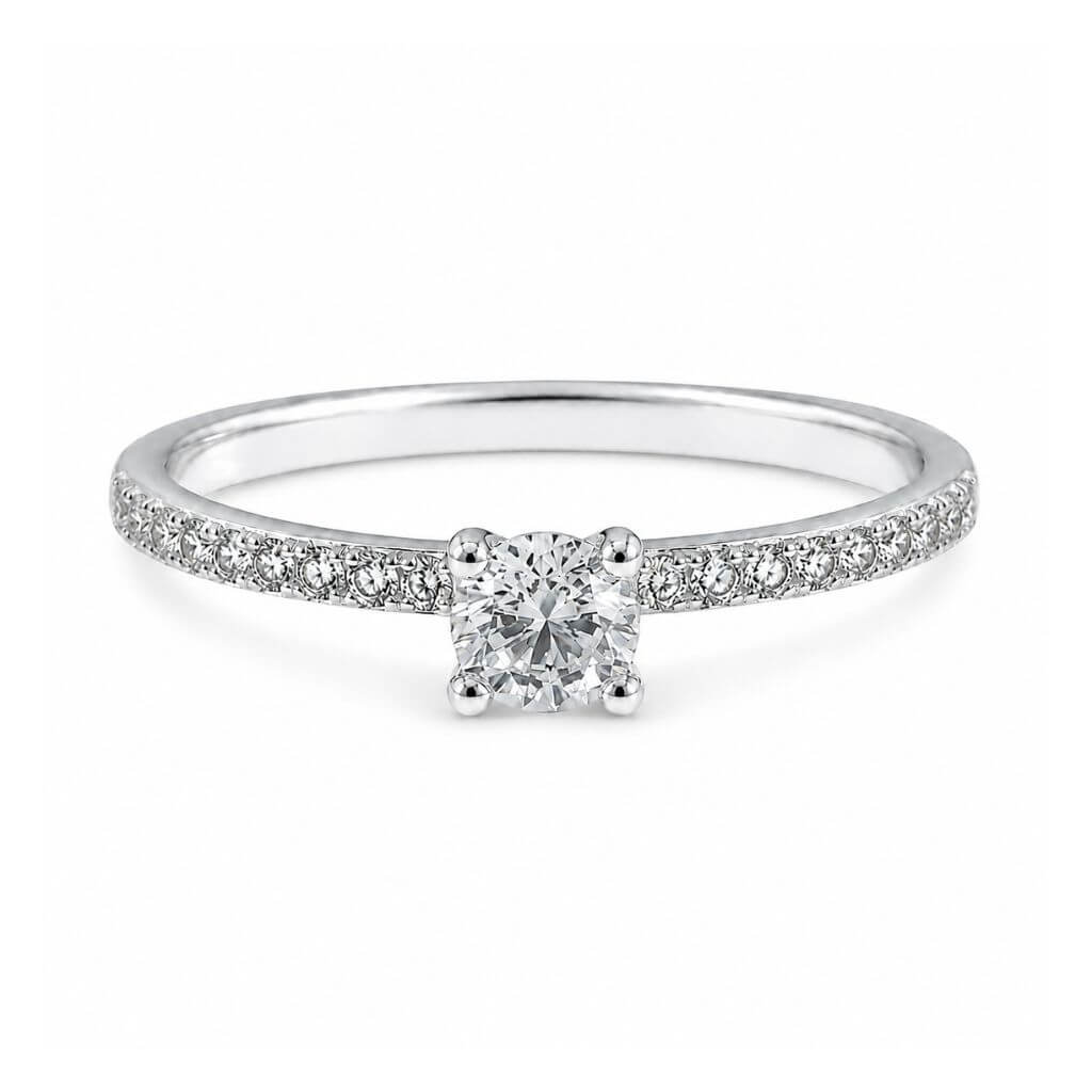 Promessa Silver Promise Ring with Cubic Zirconia in 925 sterling silver