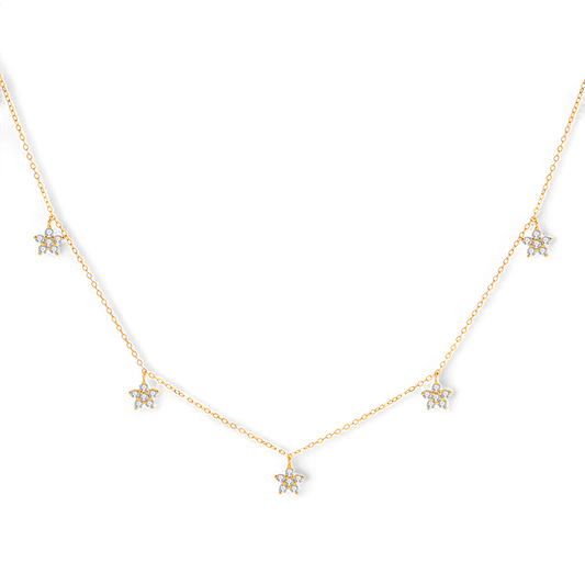 Diamond Flower Necklace — Vanny Jewels