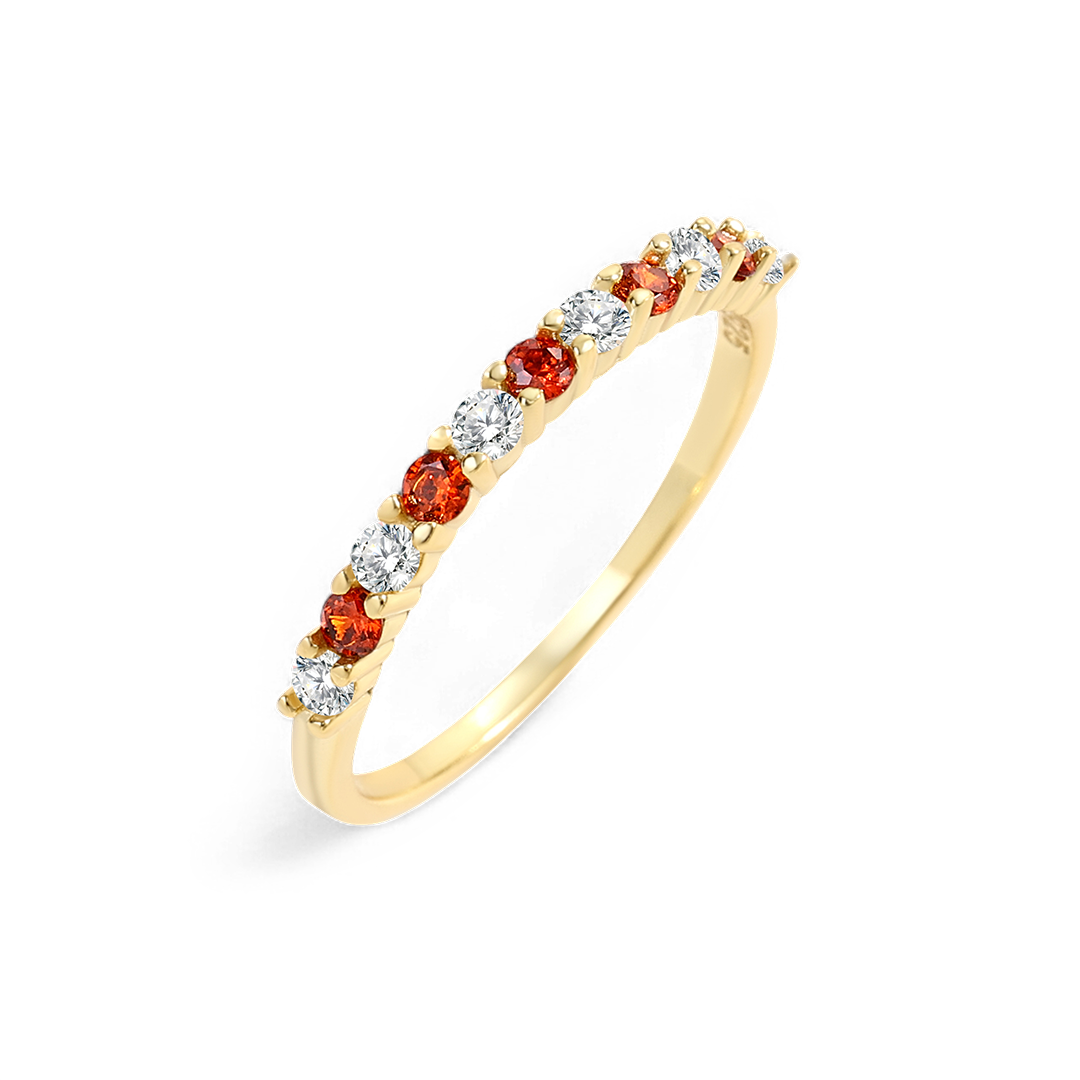 Diamond & Gemstone Stackable Ring in 925 Sterling Silver — Vanny Jewels