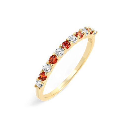 Diamond & Gemstone Stackable Ring in 925 Sterling Silver — Vanny Jewels