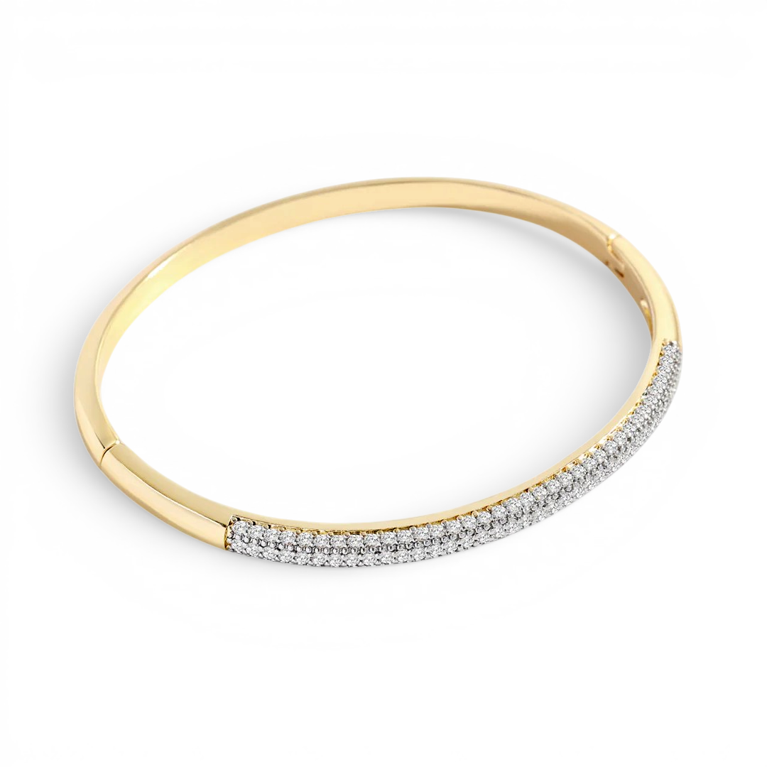 Domed Pave Cuff Bracelet — Vanny Jewels