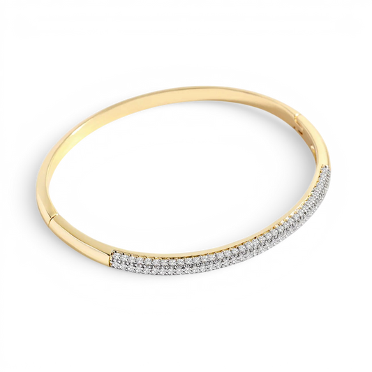 Domed Pave Cuff Bracelet — Vanny Jewels