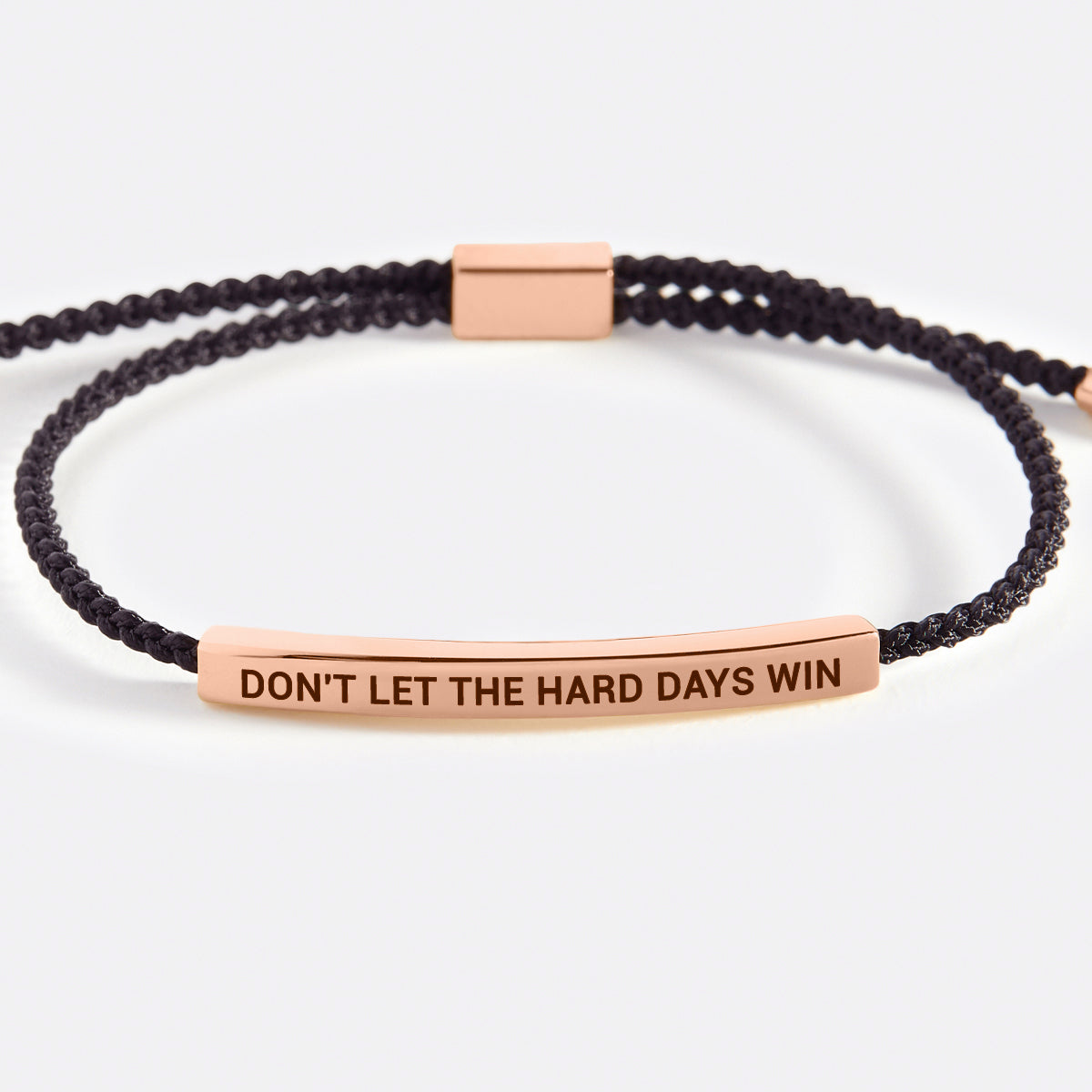 Don't Let The Hard Days Win Inspire Bracelet in rose gold tone