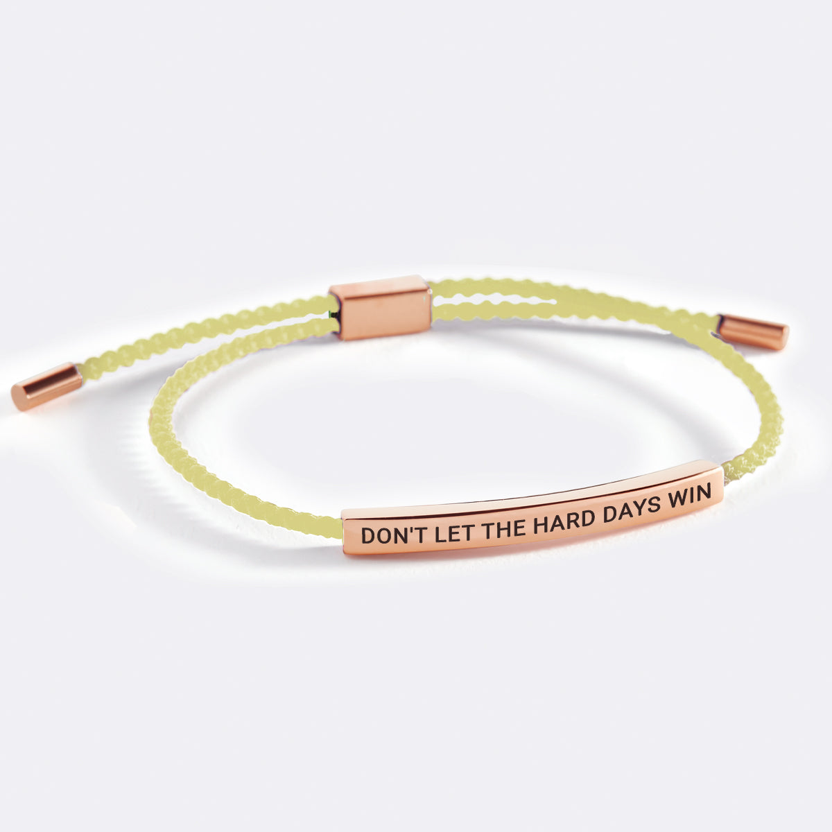 Don't Let The Hard Days Win Inspire Bracelet in rose gold tone