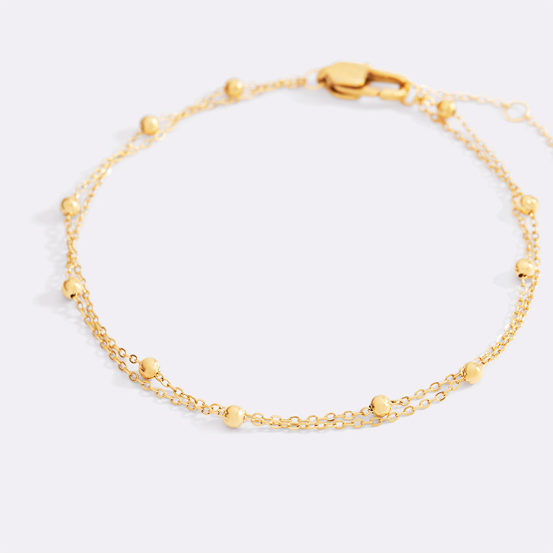 Double Chain Bracelet, flat lay detail