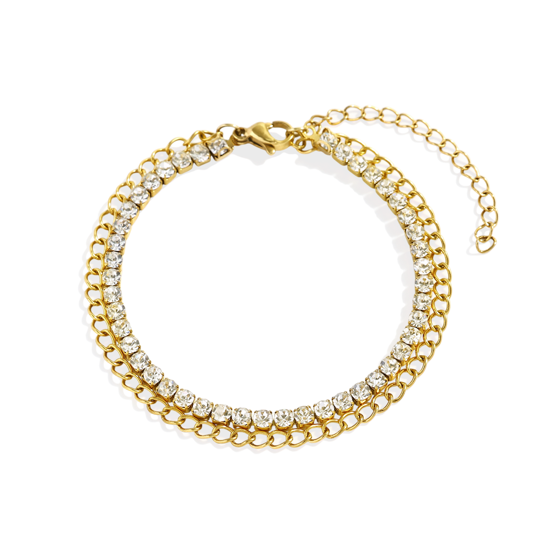 Double Chain Tennis Bracelet — Vanny Jewels