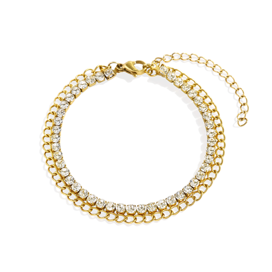 Double Chain Tennis Bracelet — Vanny Jewels