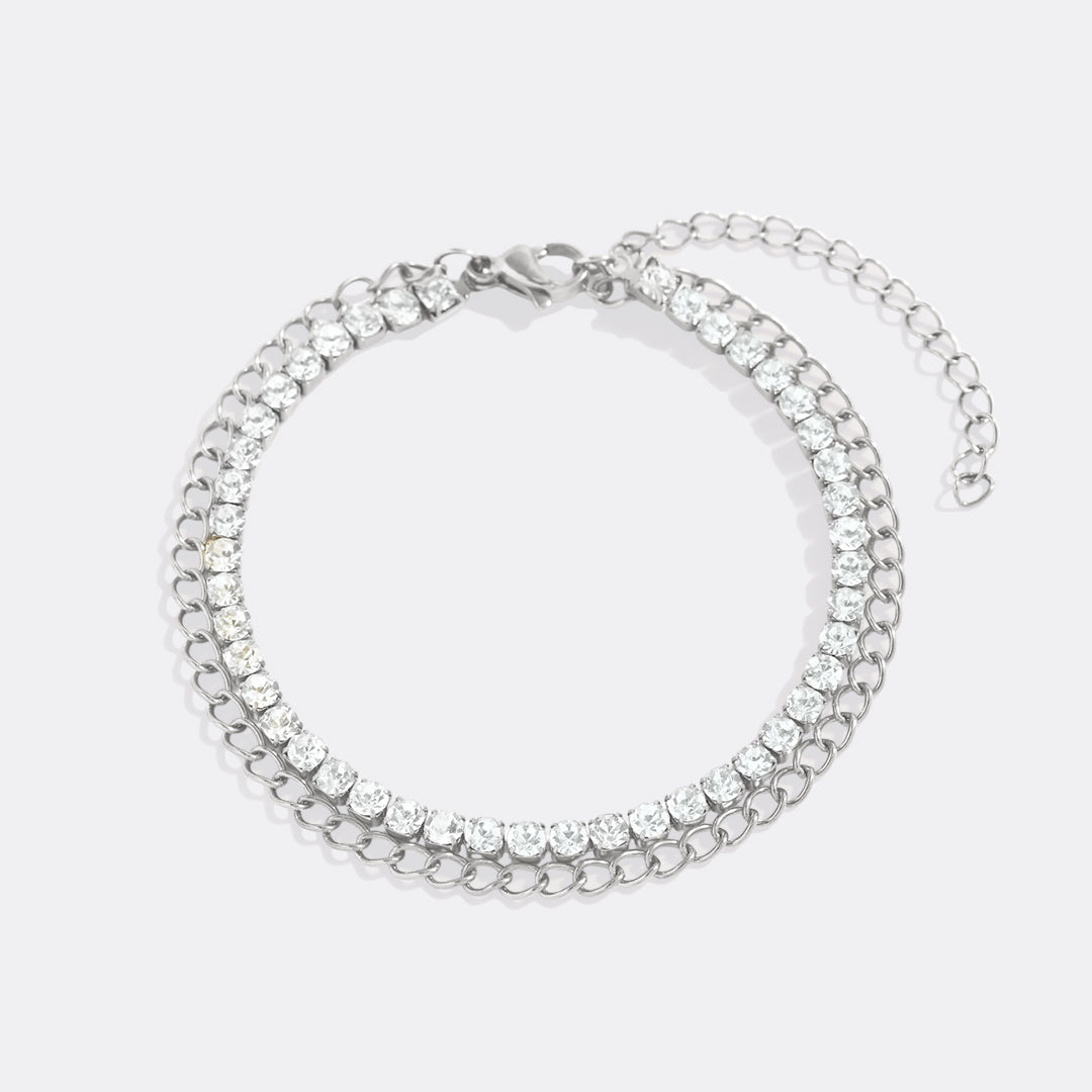 Doppelte Tennisarmbandkette