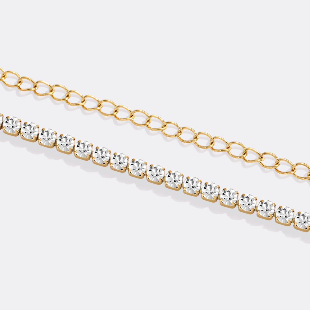Doppelte Tennisarmbandkette